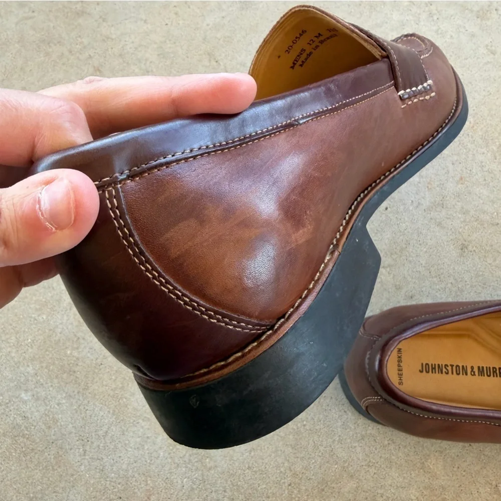 Johnston & Murphy Ainsworth Penny Brown Loafer Sheepskin Men’s Size 12